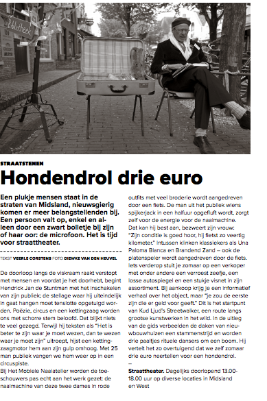 Hondendrol drie euro