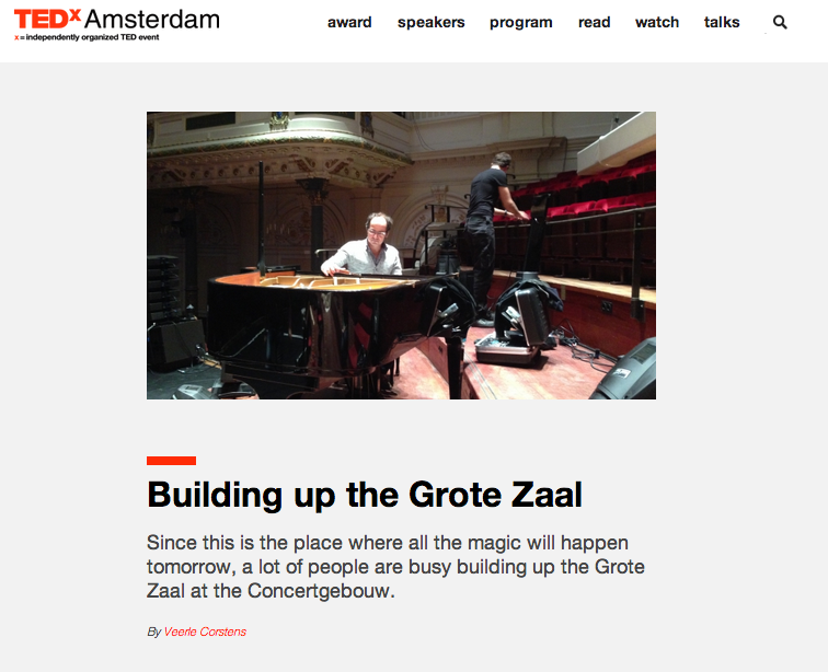 Building up the ‘Grote Zaal’