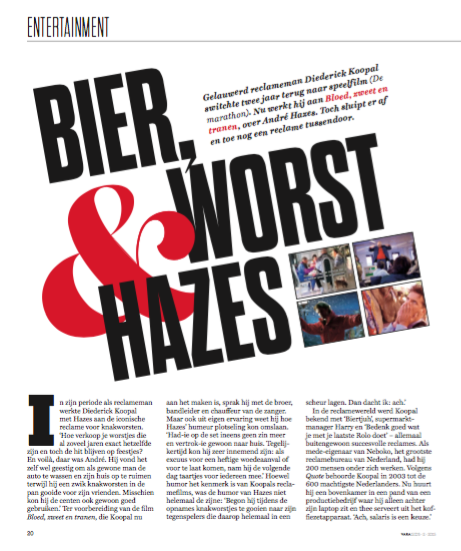 Bier, worst & Hazes